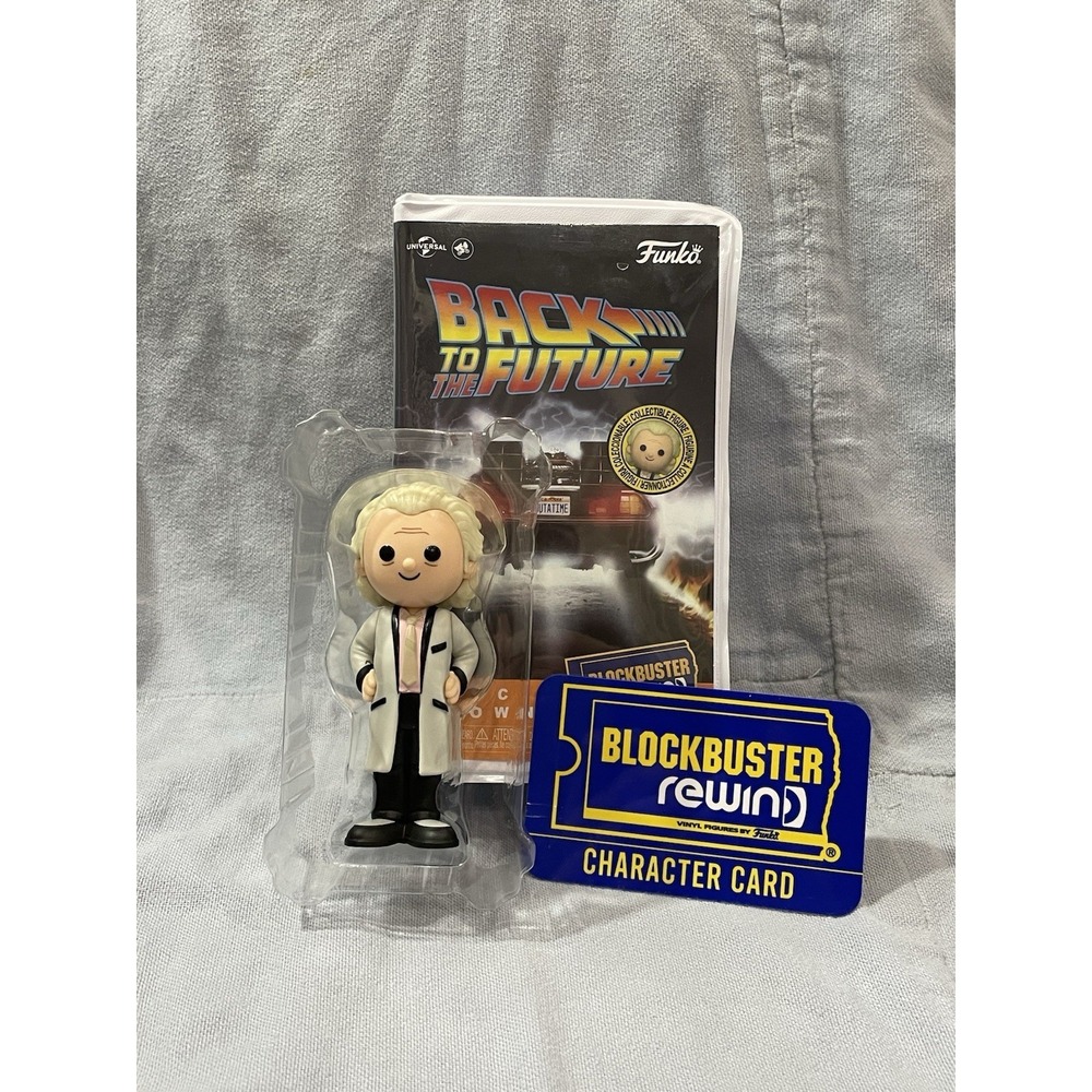 NEW Funko Pop BlockBuster Rewind Back to the Future Doc Brown‎ (Common) Figure
